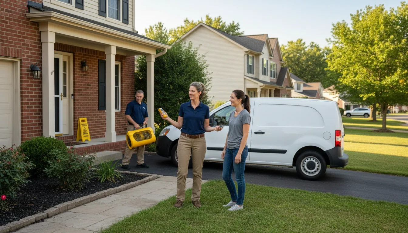 Residential water damage restoration in Nebo, NC